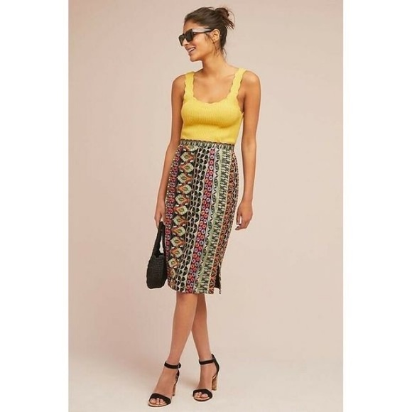 Anthropologie Dresses & Skirts - Vanessa Virginia Moroccan Night Embroideried Skirt
